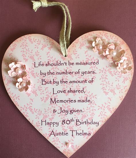 Personalised Quote For A Happy 80th Birthday Plaque Happy 80th