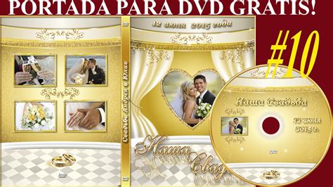Plantillas Psd Para Crear Portada Dvd Matrimonio Color Dorado
