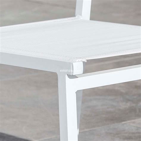 Chaise de jardin blanche : Chaise de jardin alu empilable Murano - Blanche - Salon de ...