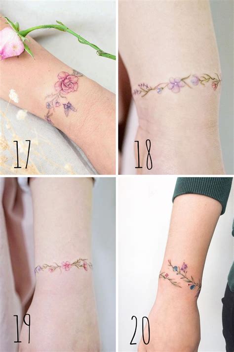 Flower Wrist Tattoo Ideas For Bracelet Tattoos Tattooglee Arm Wrap
