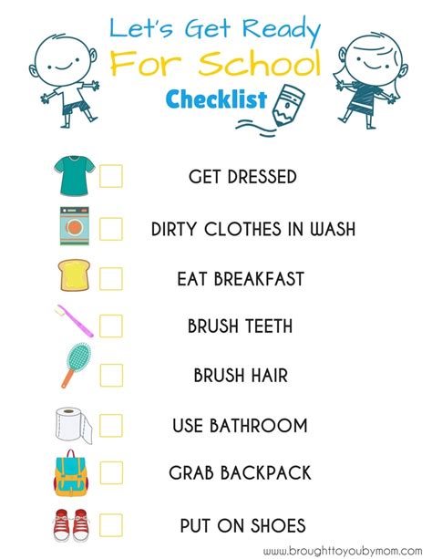 Morning Checklist For Kids To Keep Them On Task For Back To School Mornings