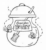 Honey Coloring Jar Sweet Eve Years Template sketch template