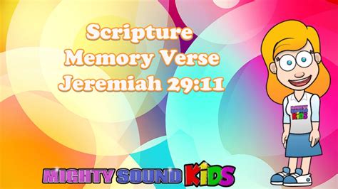 Jeremiah 2911 Scripture Memory Verse Mighty Sound Kids Youtube