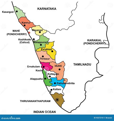 Map Of Kerala India Kerala Tourist Maps Kerala India Travel Map My