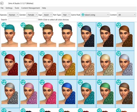 Hair Override For All Swatches Sims 4 Studio