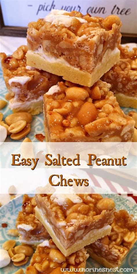 Easy Salted Peanut Chews Food Chocolate Chip Shortbread Cookies Recipes