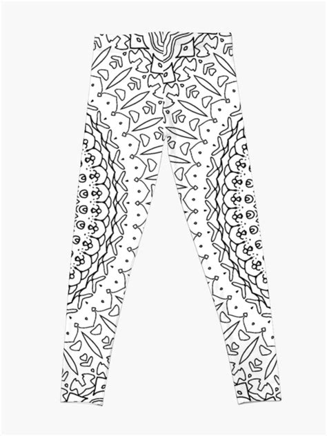 Adult Coloring Page Leggings For Sale By Yuna26 Redbubble