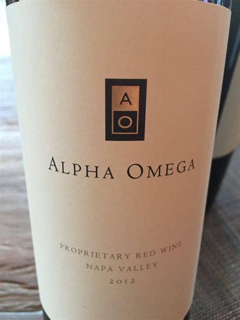 Alpha Omega Proprietary Red Wine 2012 Napa Valley Vertdevin
