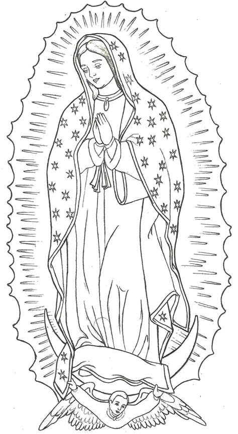 Una Figura Calcada Del Original Del áyate De Guadalupe Virgin Mary
