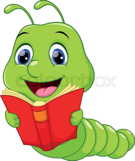 Reading Bookworm Clipart