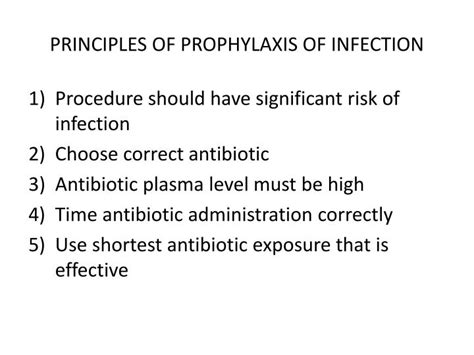 Ppt Principles Of Prophylaxis Of Infection Powerpoint Presentation