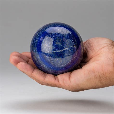 Genuine Polished Lapis Lazuli Sphere Round Acrylic Stand V2