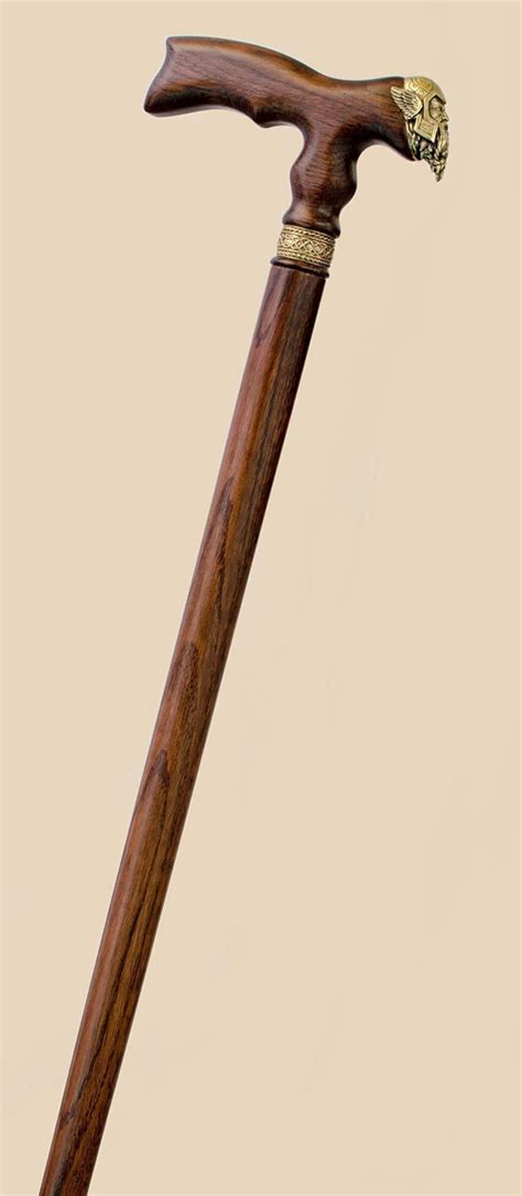 Thor Wooden Walking Stick Cane For Man Viking Fancy Etsy