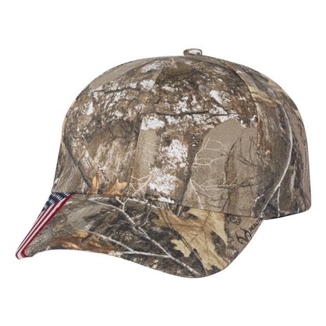 Custom Embroidered Patriotic Camouflage Caps With American Usa Flag Se
