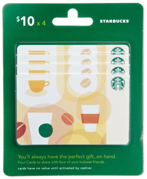 Starbucks Gift Cards, Multipack of 4 | Starbucks gift card, Starbucks