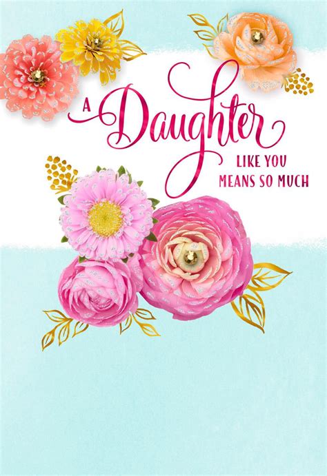 Daughter So Proud Of You Floral Mothers Day Card Greeting Cards