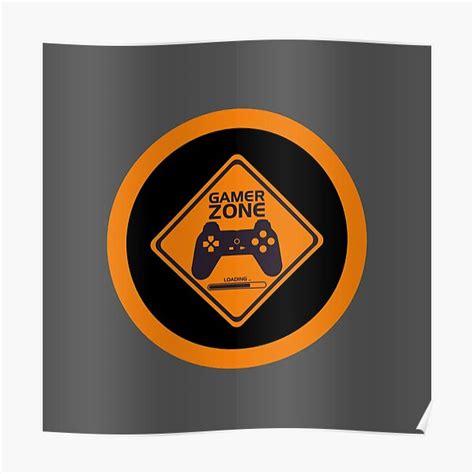 Gamer Zone Danger Sign Poster For Sale By Thepawsitives Redbubble