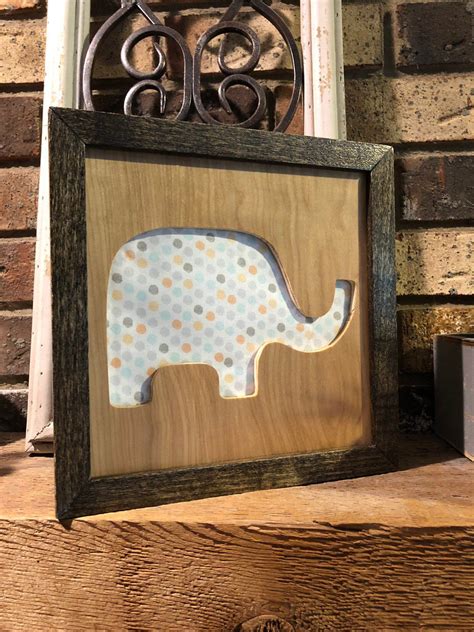 Baby Elephant/ Wall Decoration / Mantel Decoration / Wood and  Etsy