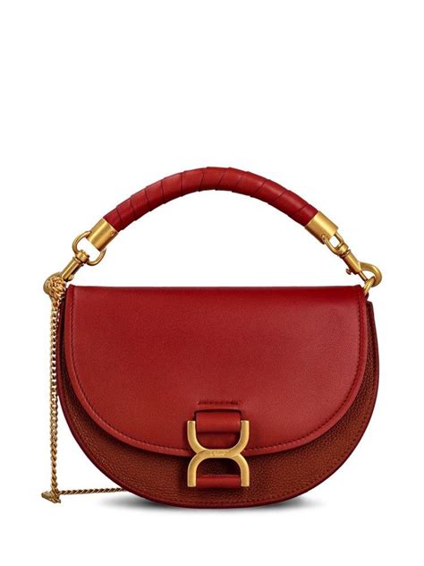 Chloé Marcie Chain Flap Hobo Bag In Red Lyst Australia