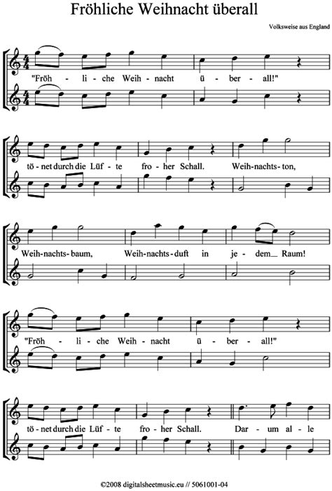 Fröhliche Weihnacht überall 2x Alt-Saxophon - PDF Noten von