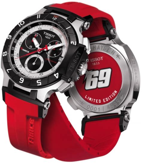 This tissot nicky hayden was released in limited edition of 11,111 pieces but only for a price of $650.00. Tissot T-Race Nicky Hayden 2010 Limited Edition Watch ...