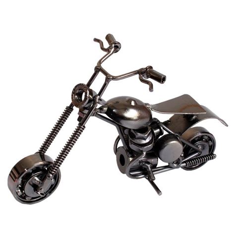 Metal motorcycle art made with recycled car and bike parts. 2018 Awesome Classic Iron Art Motorbike Decoration Metal ...