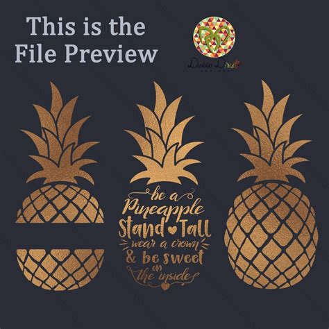 Pineapple Svg Cutfile Pineapple Clipart Vector Text Crown