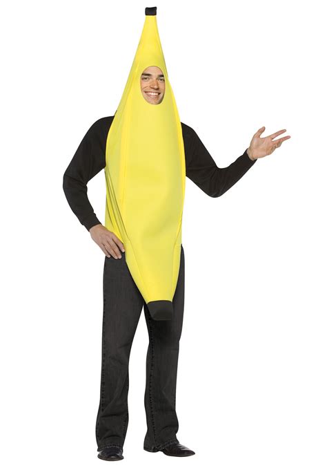 Adult Big Banana Costume Mens Funny Halloween Banana