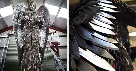 Gary hovey creates incredible animal sculptures using up to 200 forks. Sculptor Spends 2 Years To Build Knife Angel Out Of 100,000 Weapons, However Government Rejects ...