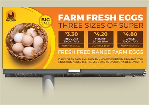Farm Fresh Eggs Billboard Template Print Templates Graphicriver
