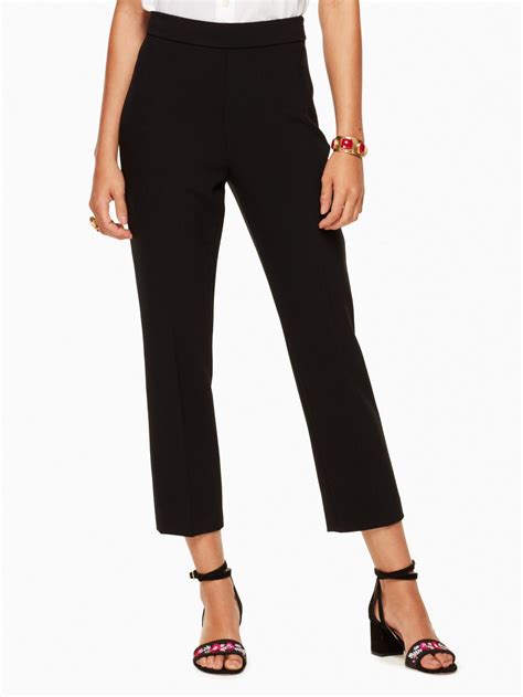 Kate Spade Pants Womens Polished Cigarette Pant Black Lexi Mckee