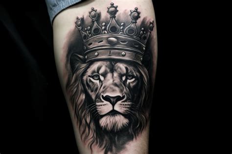 Lion With Crown Tattoo Meaning And Symbolism Fully Explained