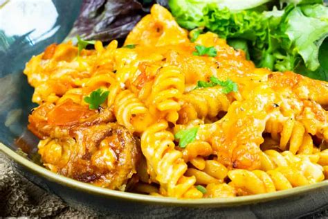 Pour in the passata and tomato purée and cook for a further 5 minutes, until almost all the. Low Syn Chicken & Chorizo Pasta Bake - Basement Bakehouse