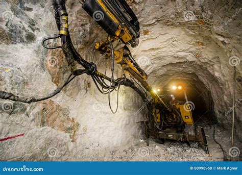 Gold Mining Underground Stock Photo Image Of Rock Machinery 80996958