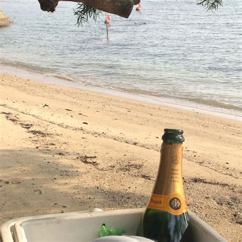 champagne on the beach sai kung