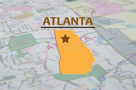 Mapa De Atlanta Georgia Imagen De Archivo Imagen De Contorno 66599195