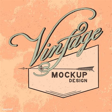 Download Vintage mockup logo design vector | free image by rawpixel ...