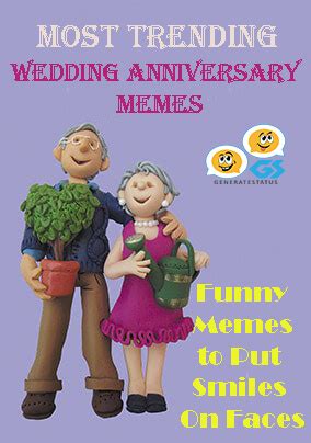 A little humor and pun can cheer up married couples, boyfriend, girlfriend, husband or wife to brighten your special day. Wedding Anniversary Meme For Wife, Husband and Loved Ones