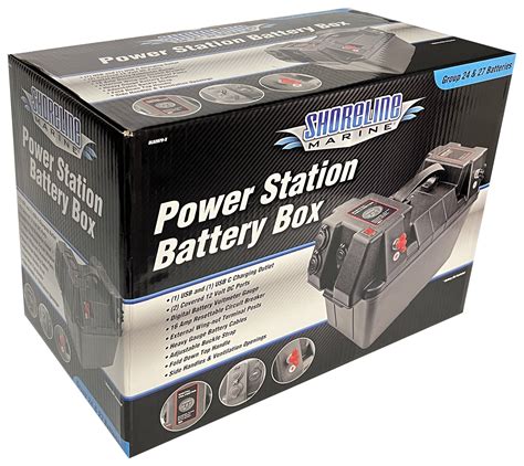 Shoreline Marine Sl52079 X Deluxe Power Station Boat Battery Box With