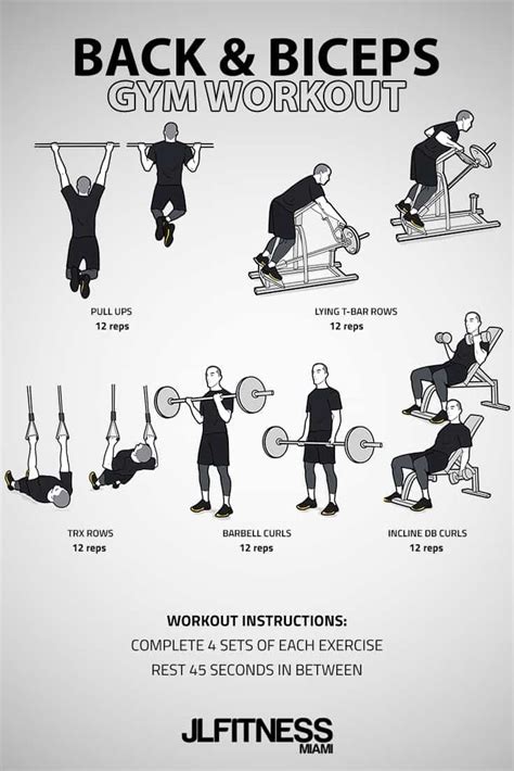 Bicep Gym Bicep Workout Gym Back And Bicep Workout Gym Workout Chart