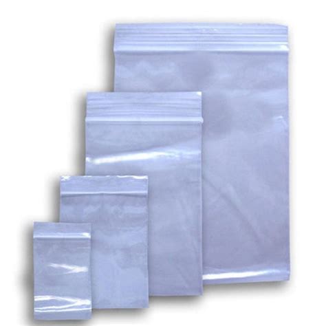 Grip Seal Bags Resealable Clear Plastic Zip Lock Polythene Bags