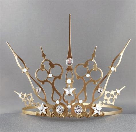 Starry Night Gothique Star Tiara Star Crown Gold Tiara Gold Crown