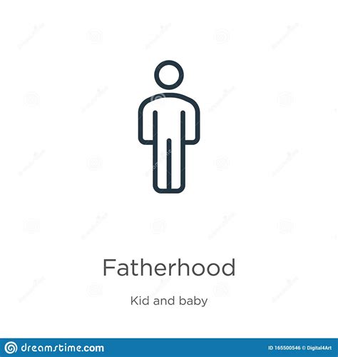 Fatherhood Icon. Thin Linear Fatherhood Outline Icon Isolated On White ...