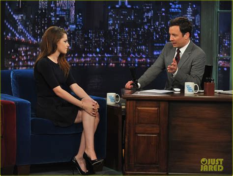 Kristen Stewart Barefoot On Late Night With Jimmy Fallon Photo
