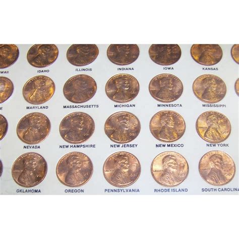 50 State Stamped Collection Of Lincoln Wheat Pennies