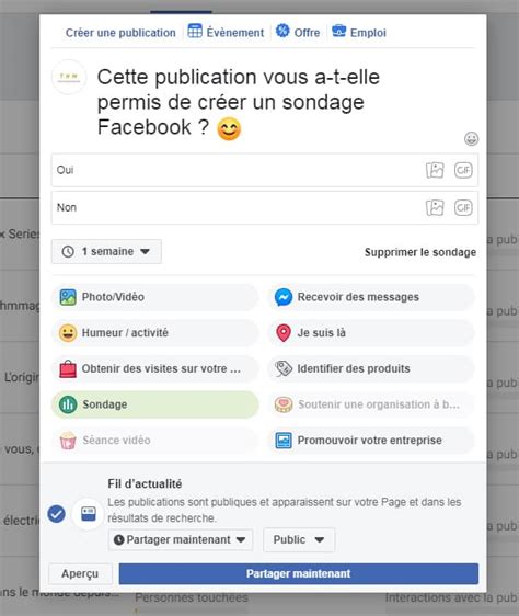 Mais également prêtes à vous envoyer tout un panel de produits à tester à votre domicile… Voilà comment créer un Sondage sur une Page Facebook en ...