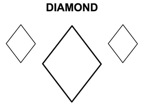 Learning To Draw Diamond Shape Coloring Pages Shape Coloring Pages