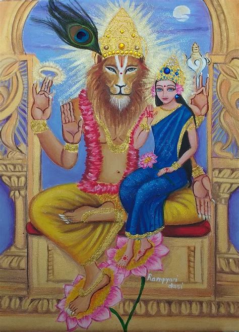 Lakshmi Narasimha Painting By From Rampyaris Heart Pixels