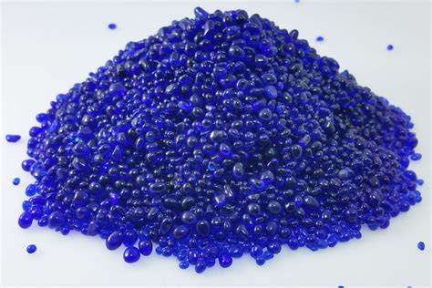 Alcas Marble Glass Pebble Cobalt Blue