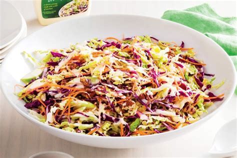 Add the coleslaw, bell pepper, scallions and chopped pecans to the bowl and toss with the dressing. Pin on Salads & Salsas